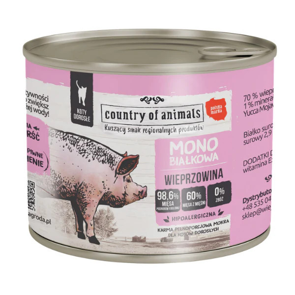 Country of Animals 豬肉單一蛋白成貓主食罐