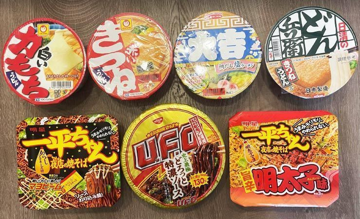東洋水產紅色麻糬烏龍麵、東洋水產紅狐狸豆皮烏龍麵等