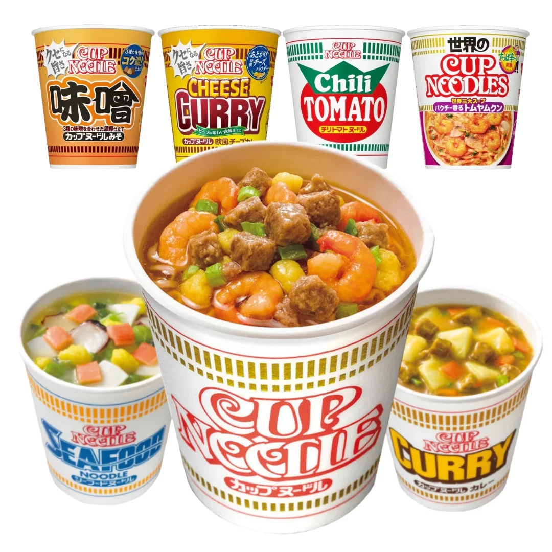 日清杯麵 味噌口味 (Cup Noodle Miso)、日清杯麵 起司咖哩口味 (Cup Noodle Cheese Curry)等