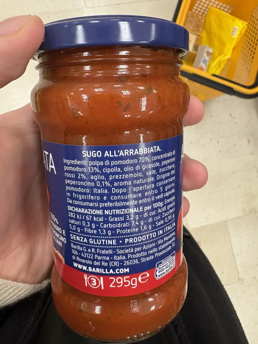 Barilla 百味來 Arrabbiata 義大利麵醬