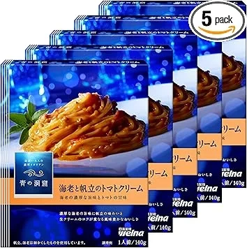青之洞窟 海老與帆立貝番茄奶油義大利麵醬