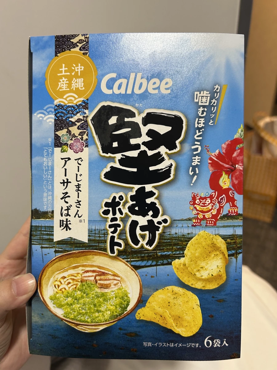 Calbee 堅炸洋芋片 沖繩石蓴蕎麥麵味