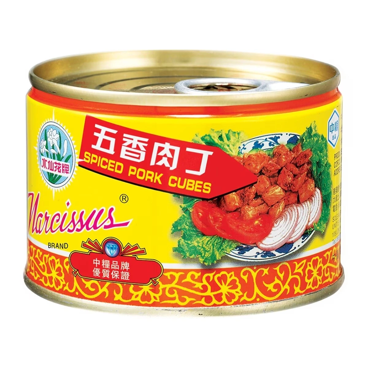 水仙花牌五香肉丁罐頭