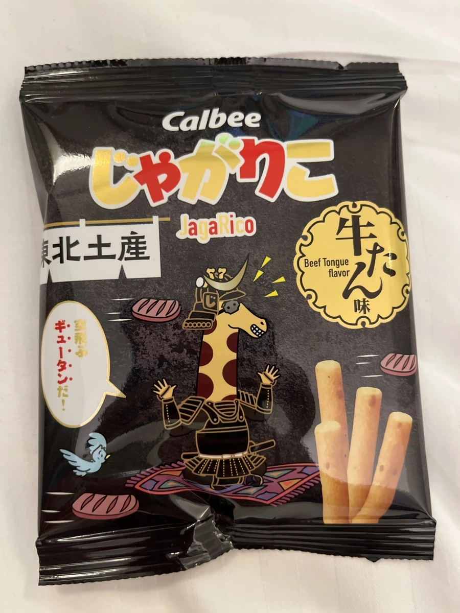 Calbee JagaRico 薯條棒（牛舌口味）
