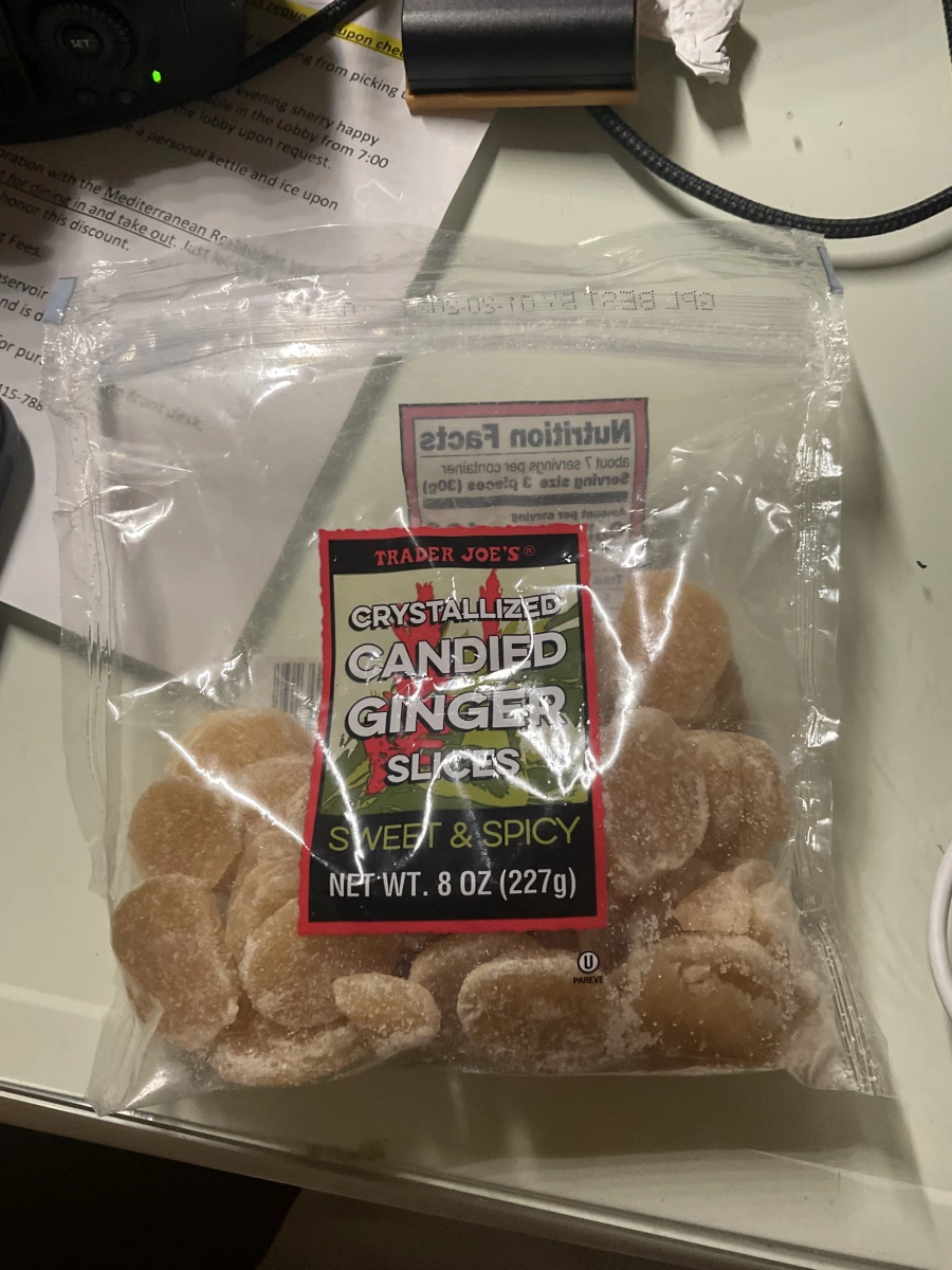 Trader Joe's 糖漬薑片 (Crystallized Candied Ginger Slices)