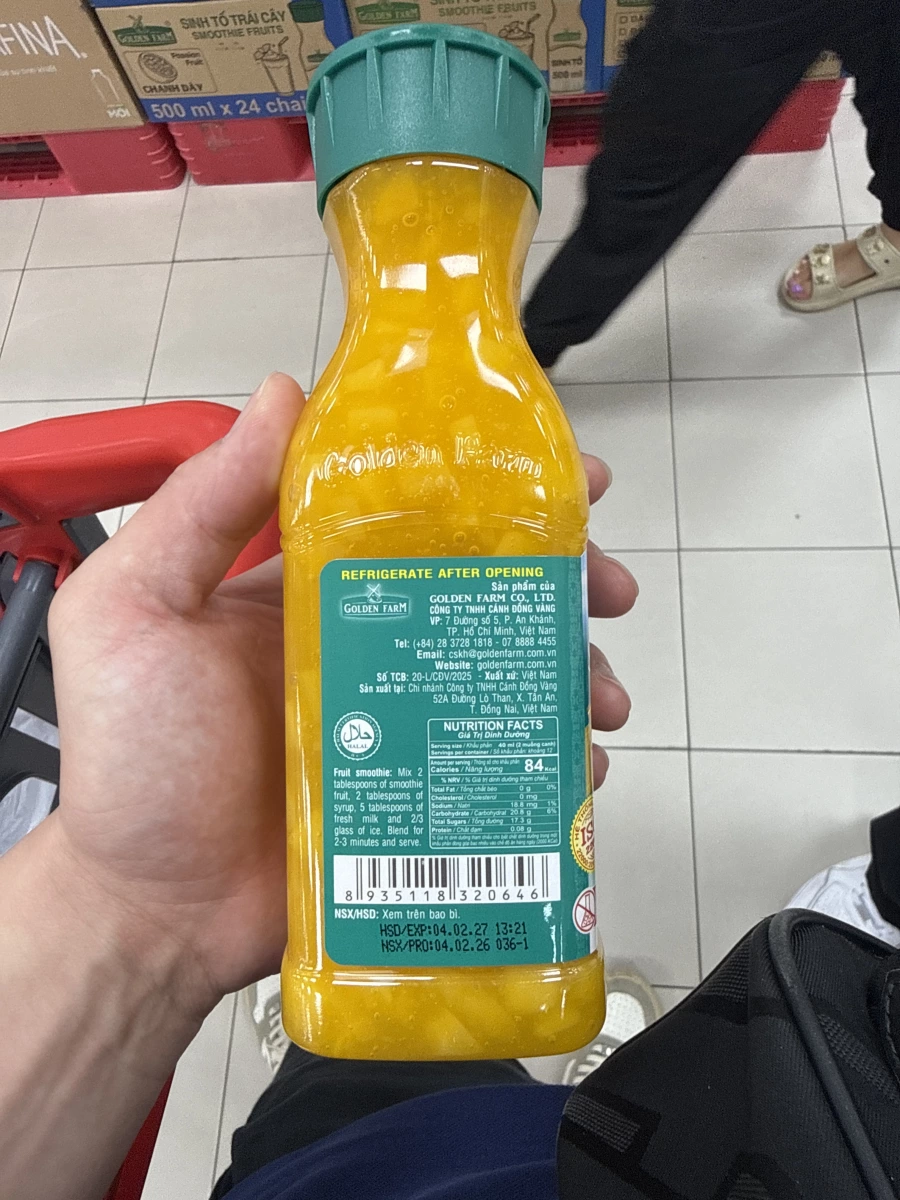 Golden Farm 芒果果昔 (Mango Smoothie Fruits)