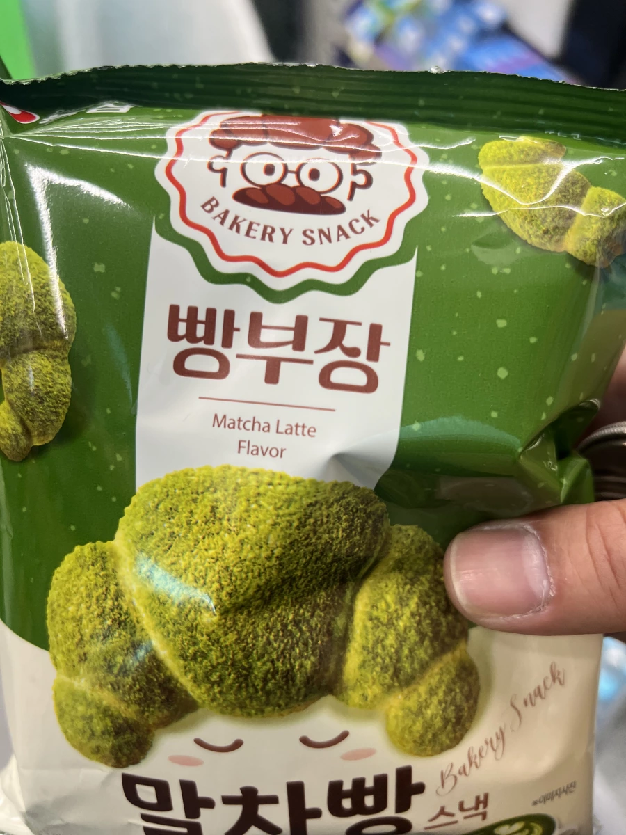 韓國農心抹茶拿鐵口味可頌餅乾