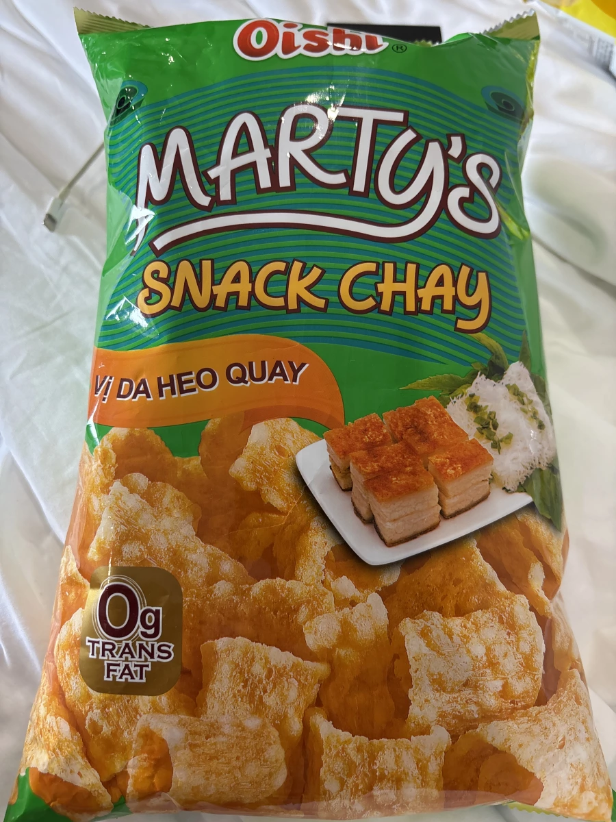 Oishi Marty's Snack Chay (素烤豬皮風味豌豆酥)