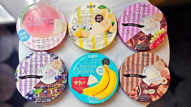 QBB 起司甜點 (白桃口味)、QBB 起司甜點 (瀨戶內檸檬口味)等