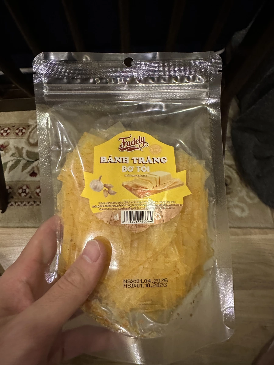 Fadely 越南大蒜奶油米紙零食 (Bánh Tráng Bơ Tỏi)