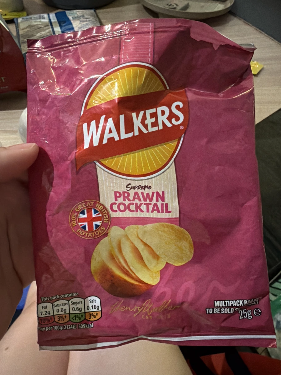 Walkers 大蝦雞尾酒口味薯片