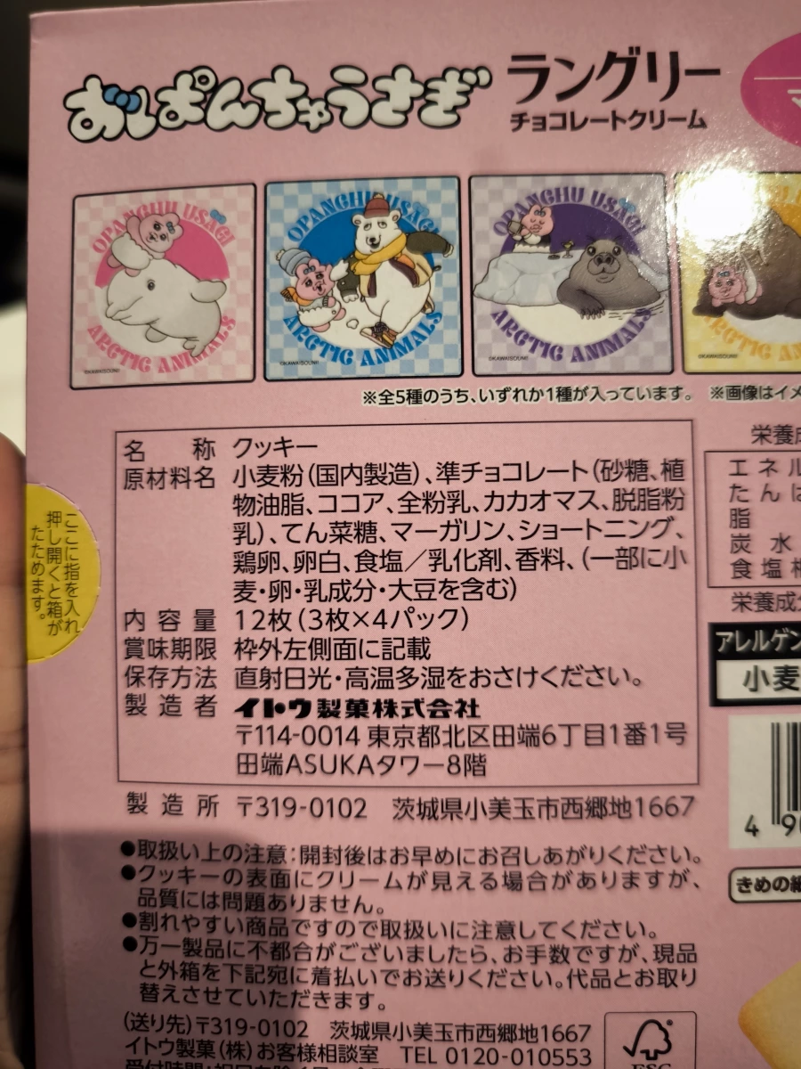 伊藤製菓 Languly 巧克力夾心餅乾 (可哀想に！聯名款)