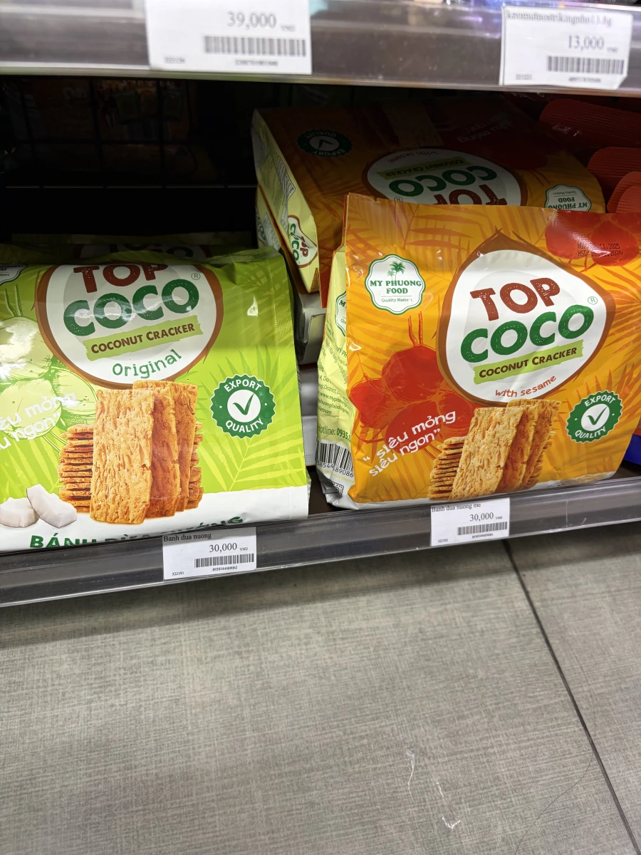 TOP COCO 椰子餅乾 (Original)、TOP COCO 椰子餅乾 (with sesame)