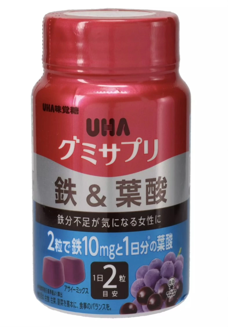 UHA味覺糖 鐵 & 葉酸 軟糖補充劑