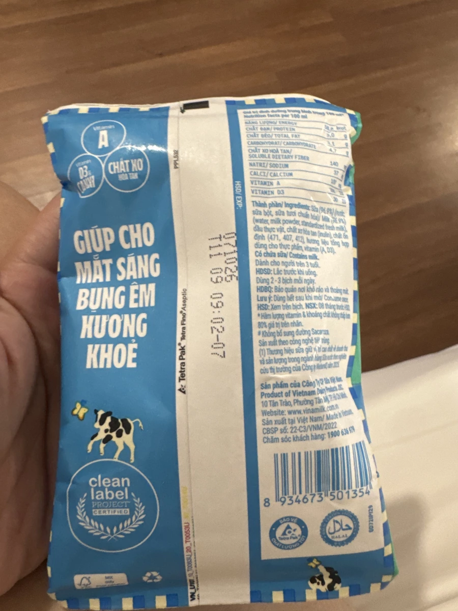 Vinamilk 越南保久乳 (無糖)
