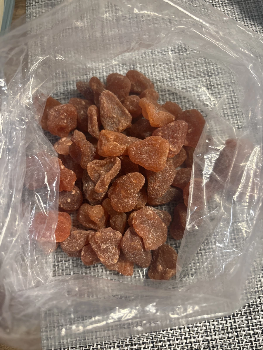 散裝糖漬果乾（疑似糖漬薑片）