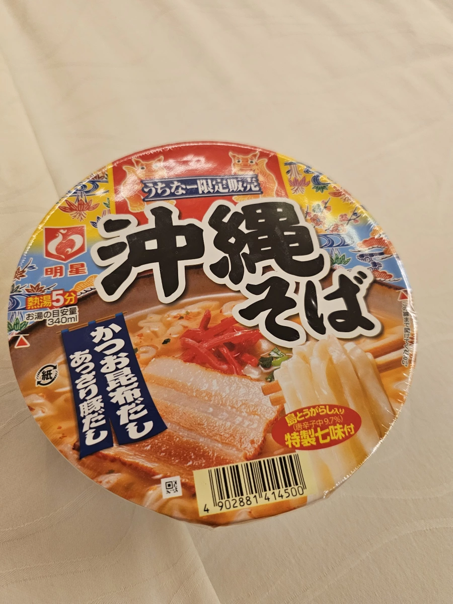 明星食品 沖繩蕎麥麵 (かつお昆布だし)