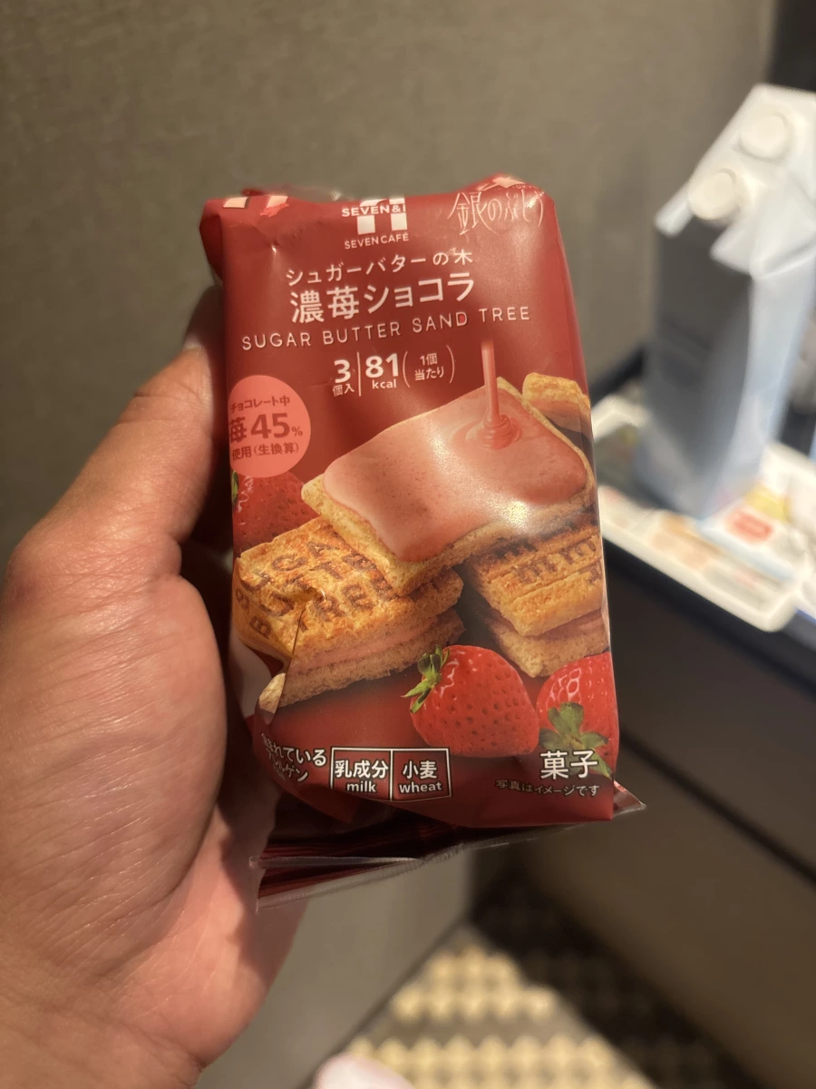7-Eleven 砂糖奶油樹 濃郁草莓巧克力夾心餅乾