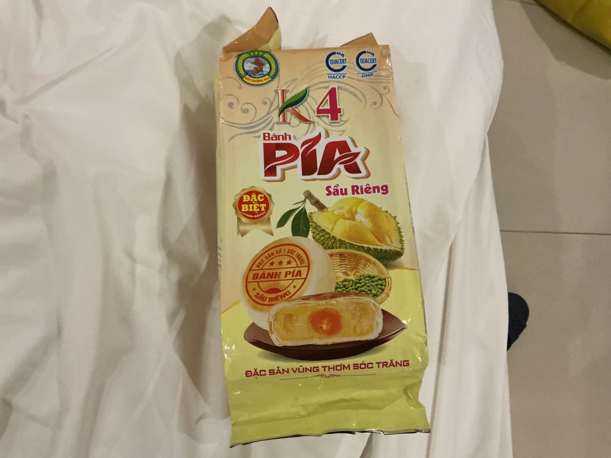 越南 K4 榴槤綠豆餅 (Bánh Pía Sầu Riêng)