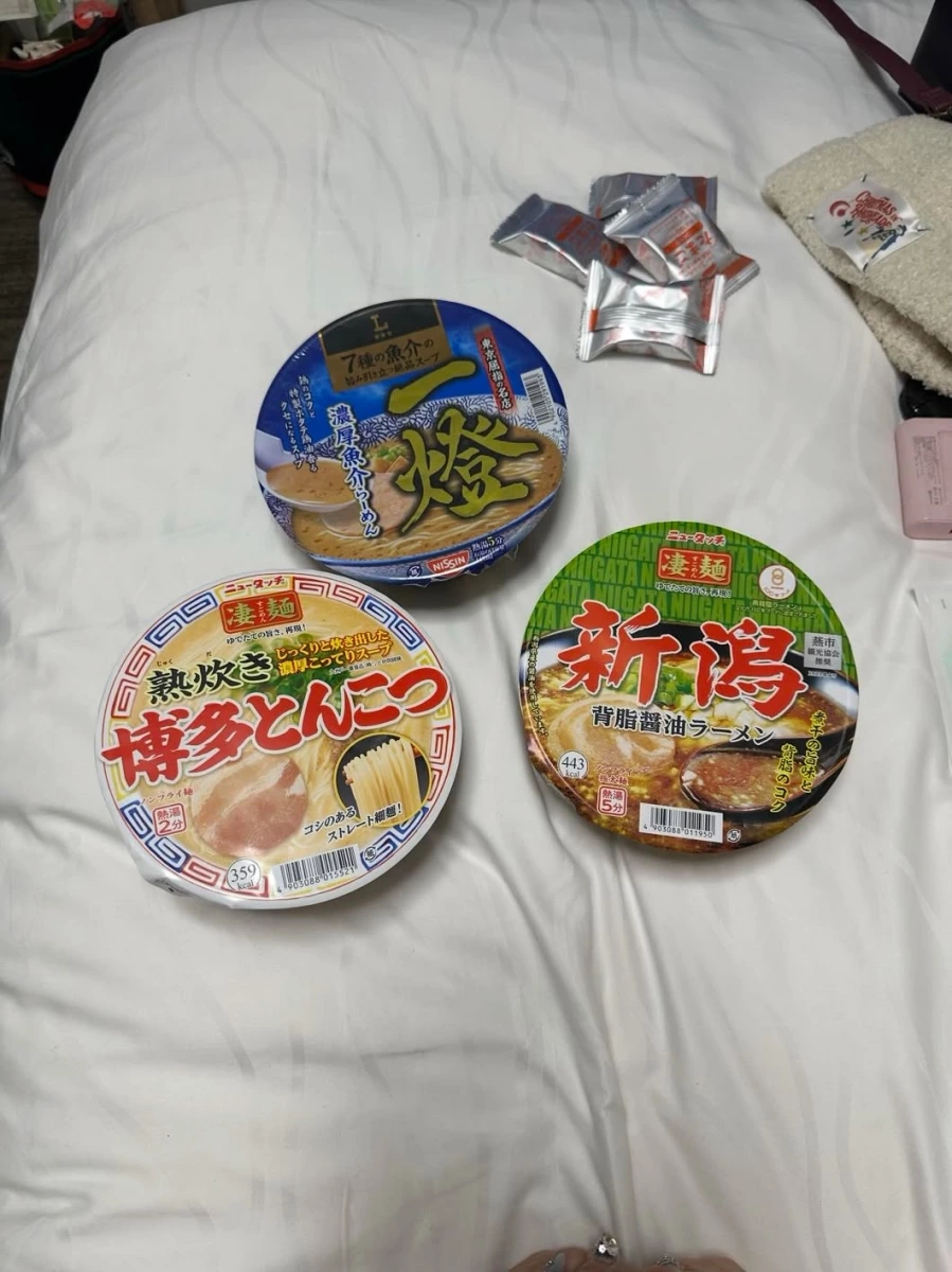 日清一燈濃厚魚介拉麵、New Touch 淒麵博多豚骨拉麵等