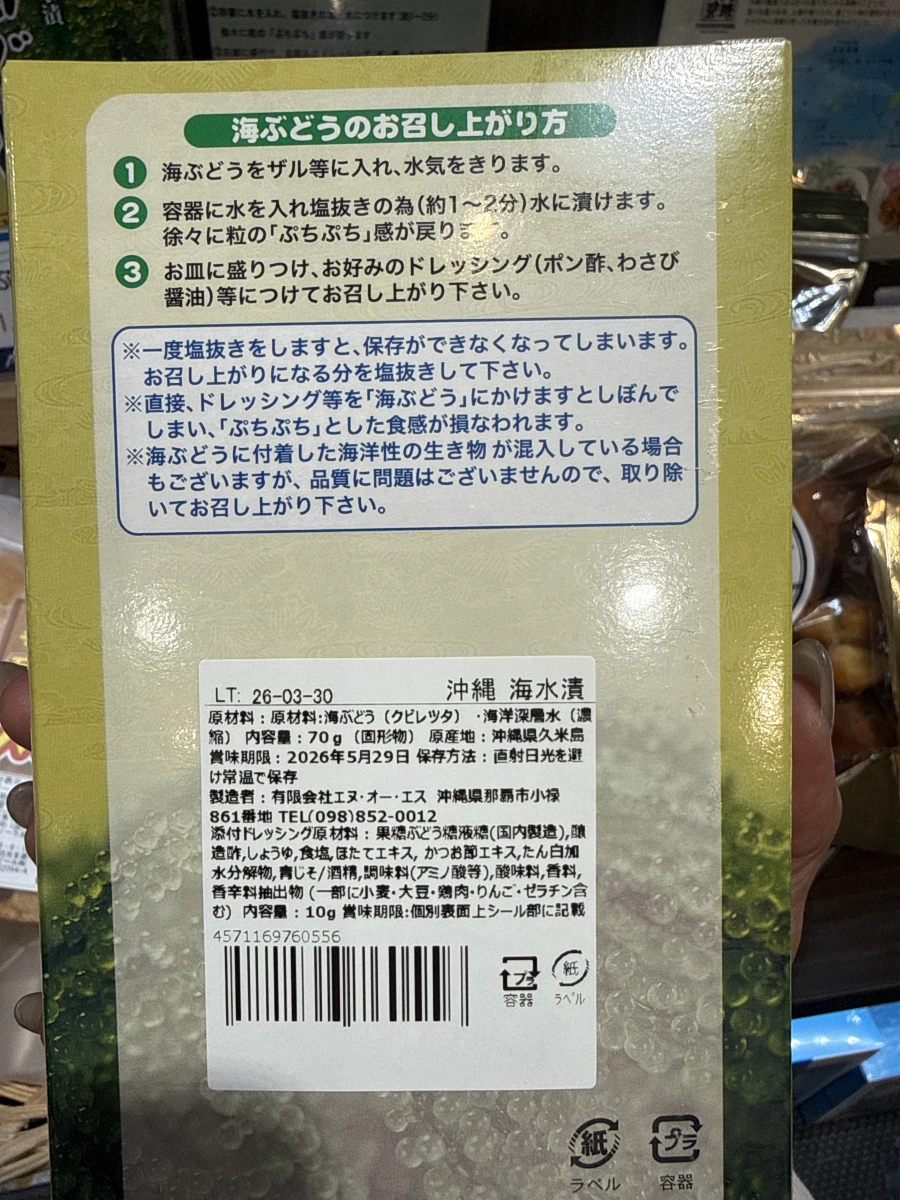 沖繩海葡萄（海水漬）