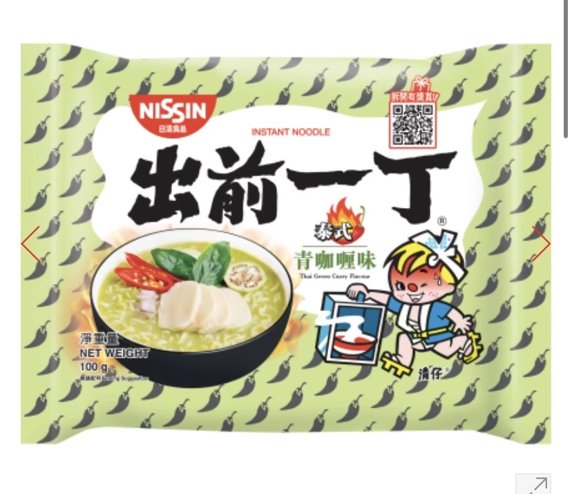 日清出前一丁泰式青咖哩味泡麵