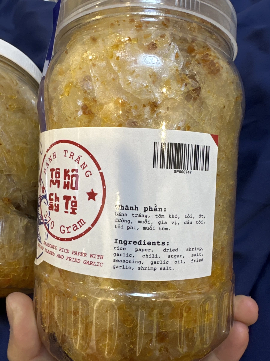 越南蝦乾大蒜風味米餅 (Bánh Tráng Tôm Khô Cháy Tỏi)