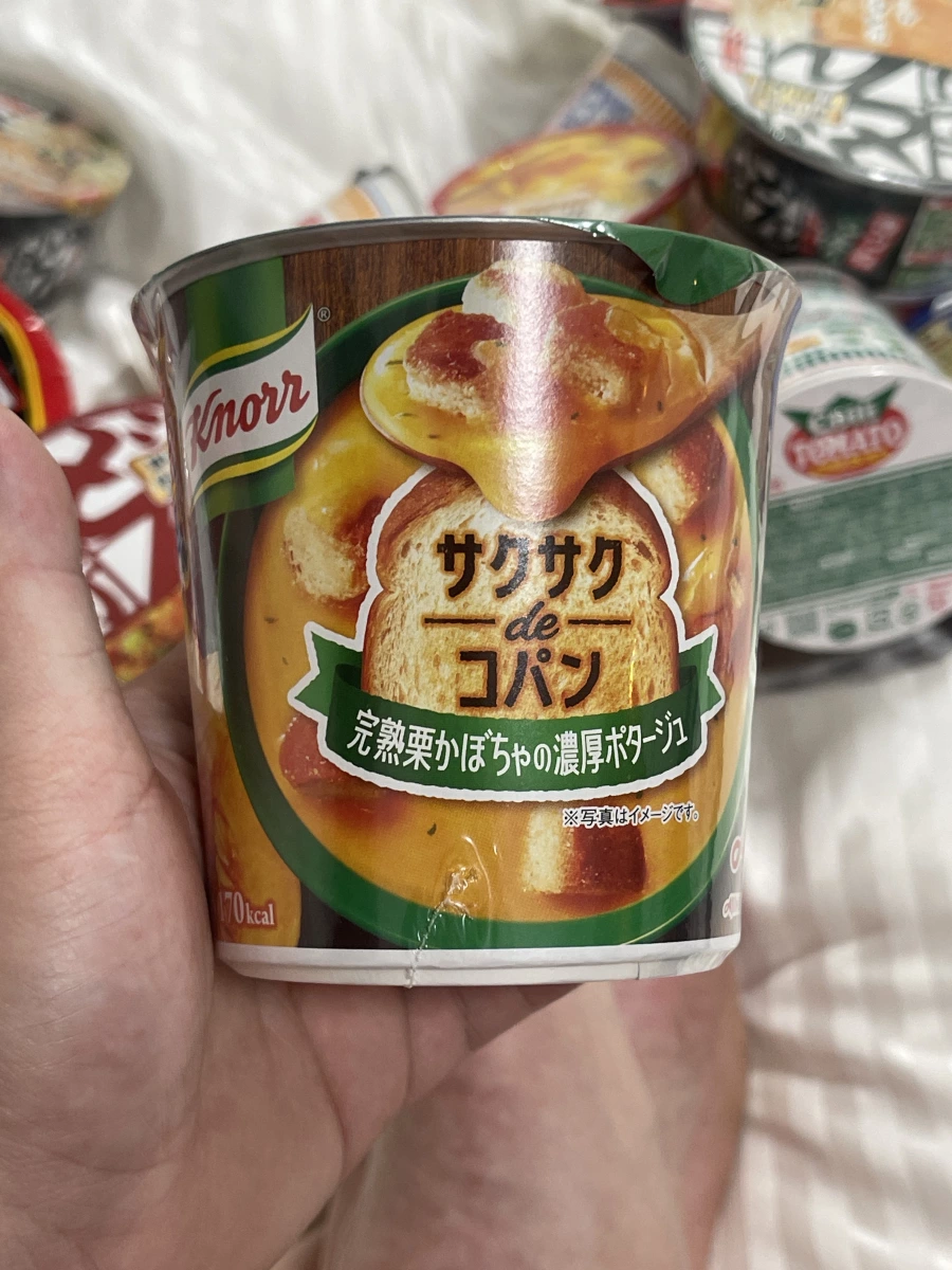 Knorr 康寶完熟栗南瓜濃厚濃湯、日清杯麵 (Nissin Cup Noodle)等