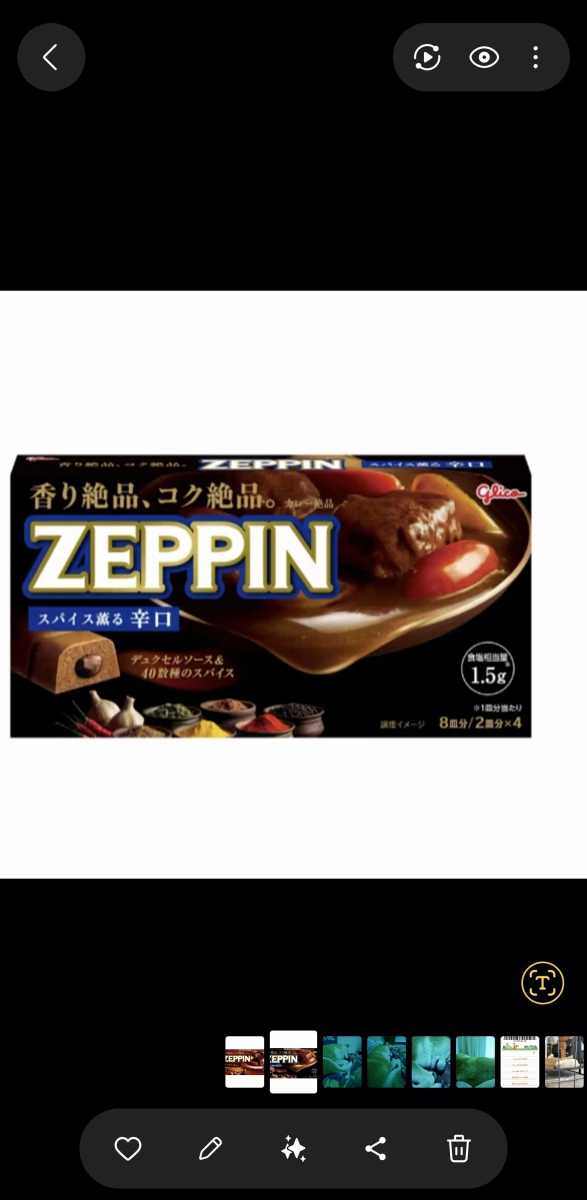 Glico ZEPPIN 咖哩塊（辛口）