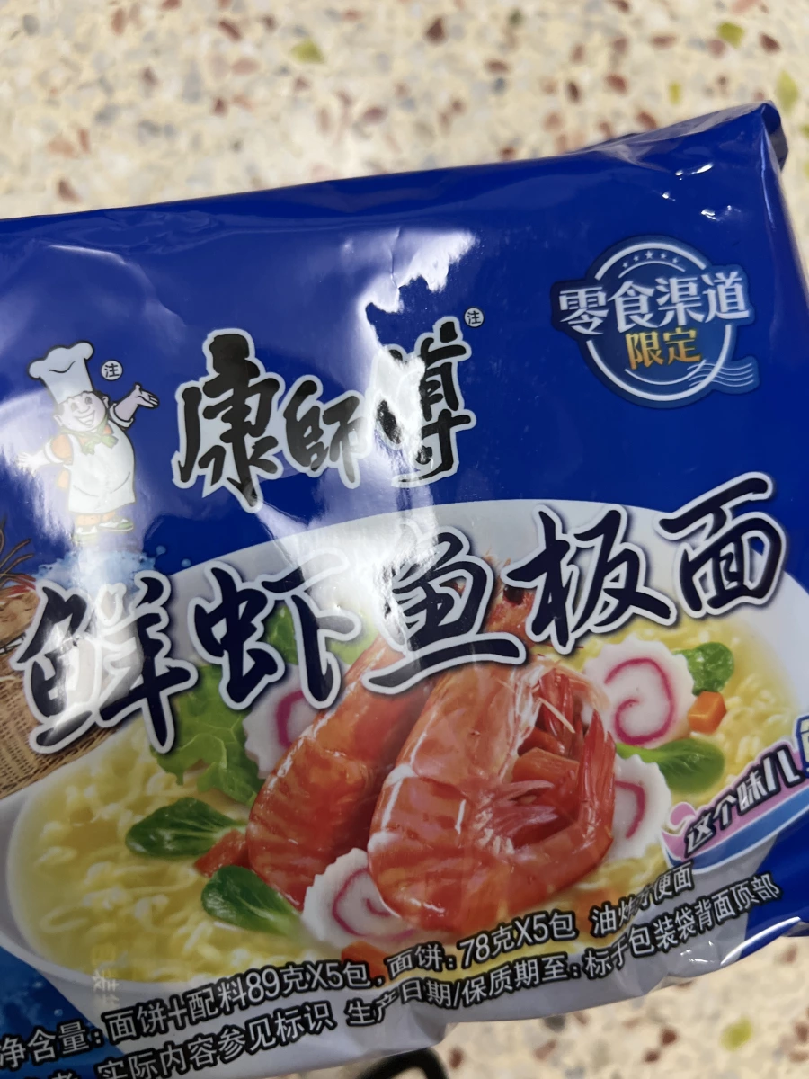 康師傅鮮蝦魚板麵