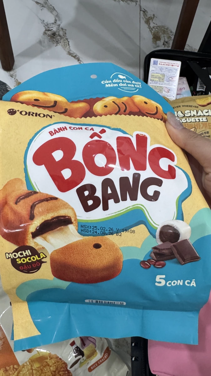 Orion Bống Bang 巧克力紅豆麻糬小魚蛋糕