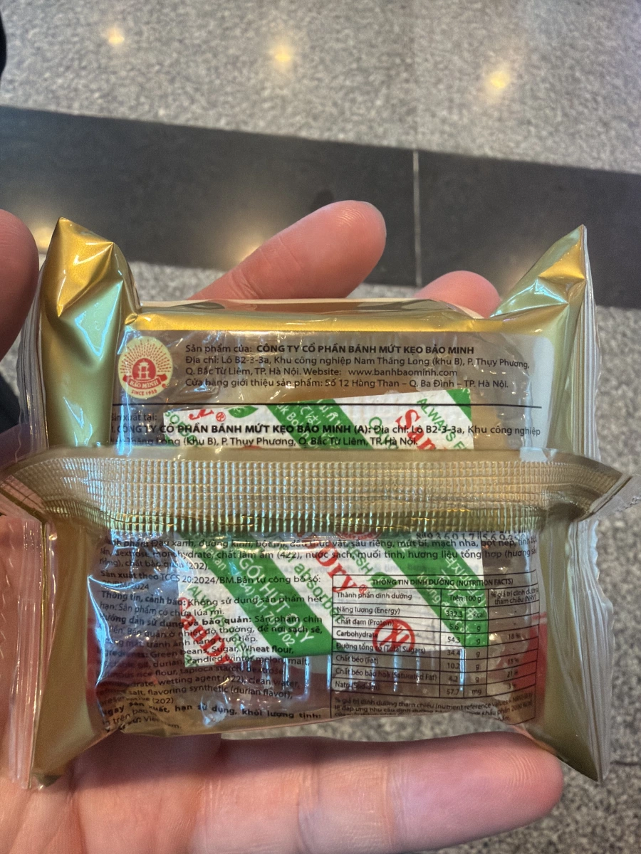 越南 Bảo Minh 榴槤綠豆餅 (Bánh Pía Chay)