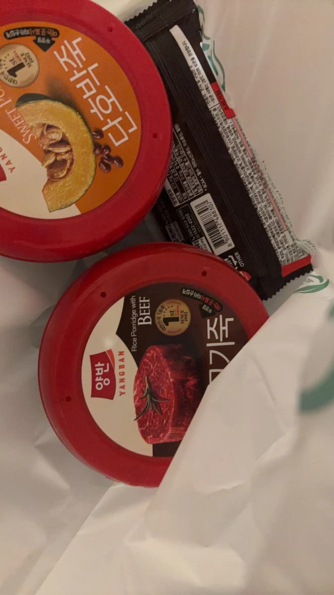 YANGBAN 甜南瓜粥、YANGBAN 牛肉粥等