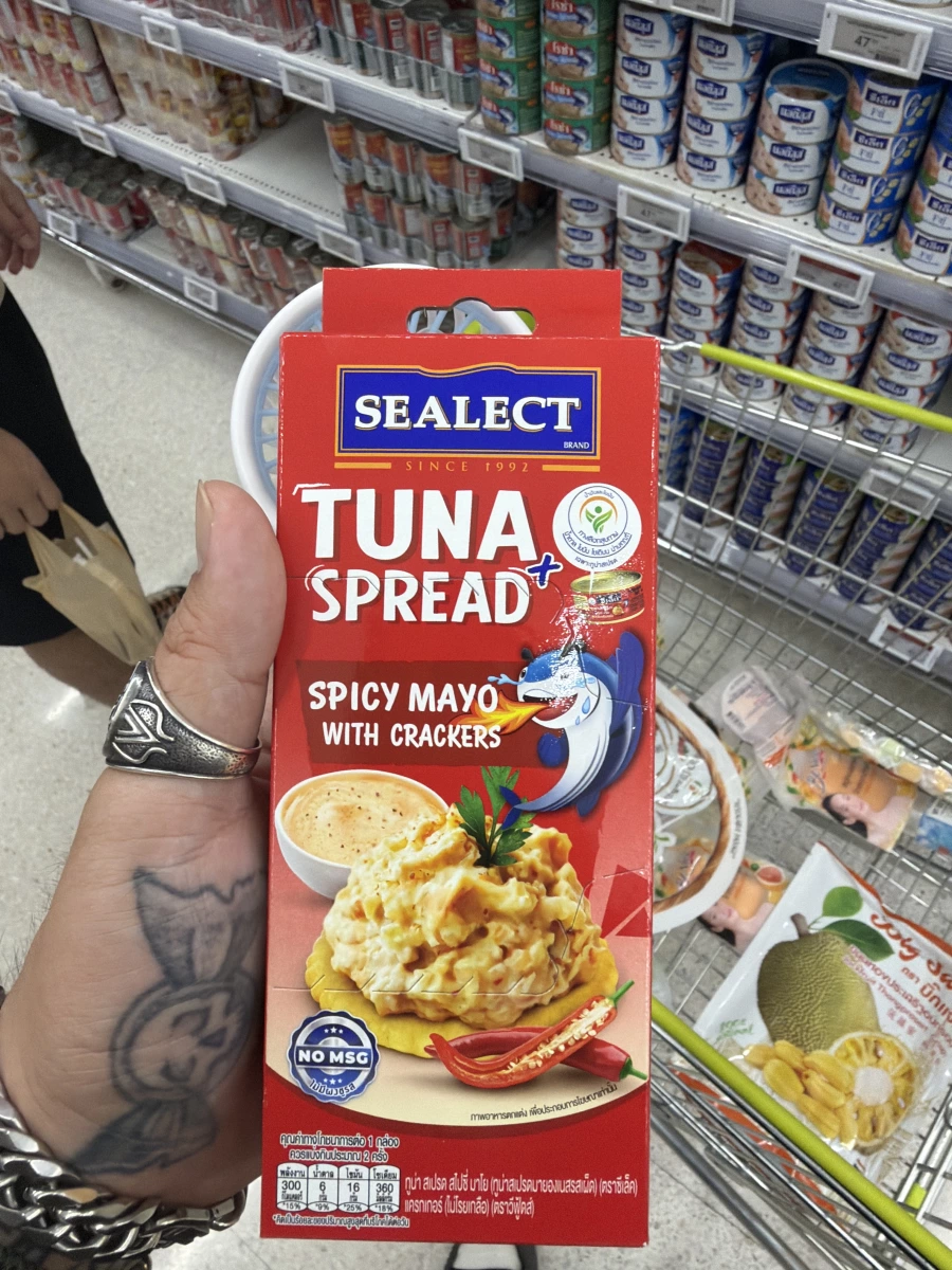SEALECT 辣美乃滋鮪魚抹醬配餅乾組