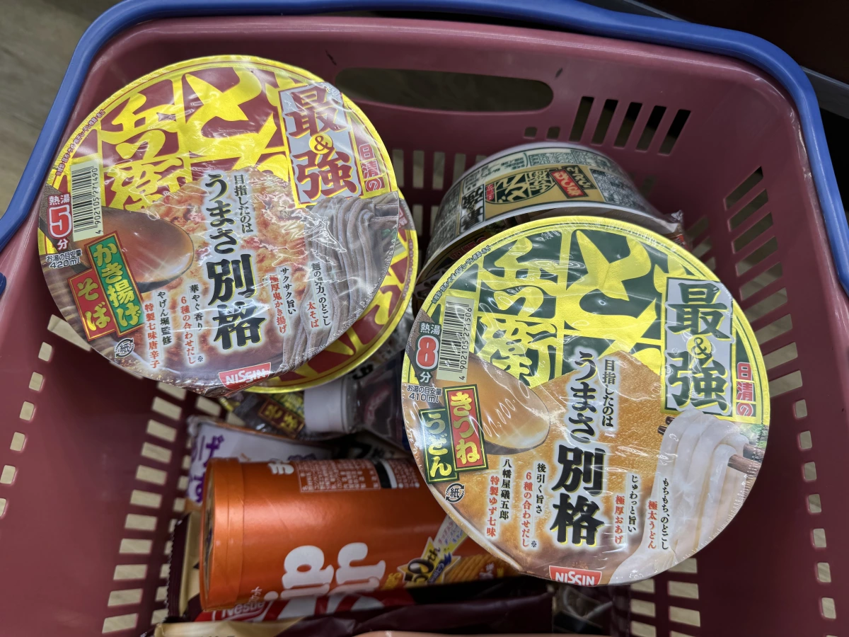 日清最强制兵衛炸什錦蕎麥麵、日清最强制兵衛豆皮烏龍麵等