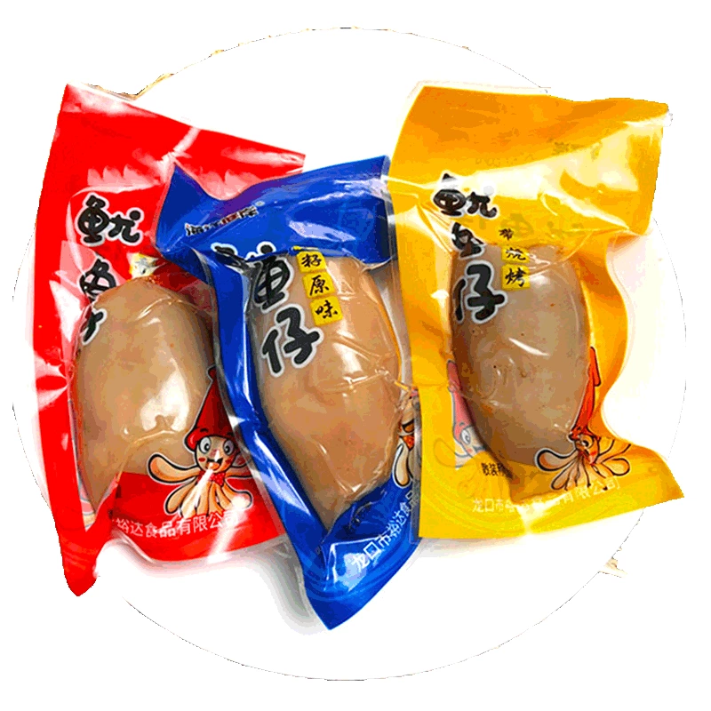 裕達食品 魷魚仔 (紅色包裝)、裕達食品 魷魚仔 招牌原味 (藍色包裝)等