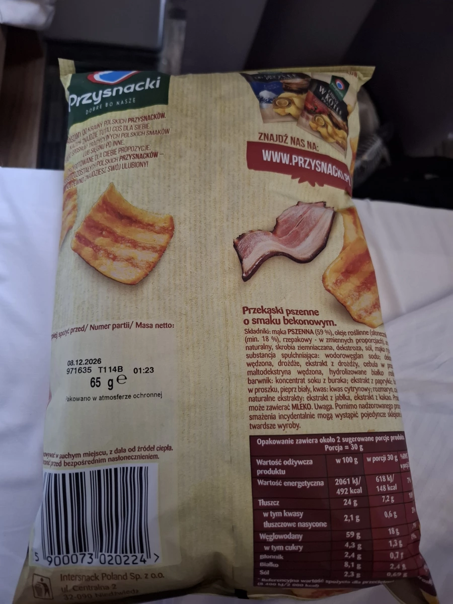 Przysnacki 培根風味小麥脆片