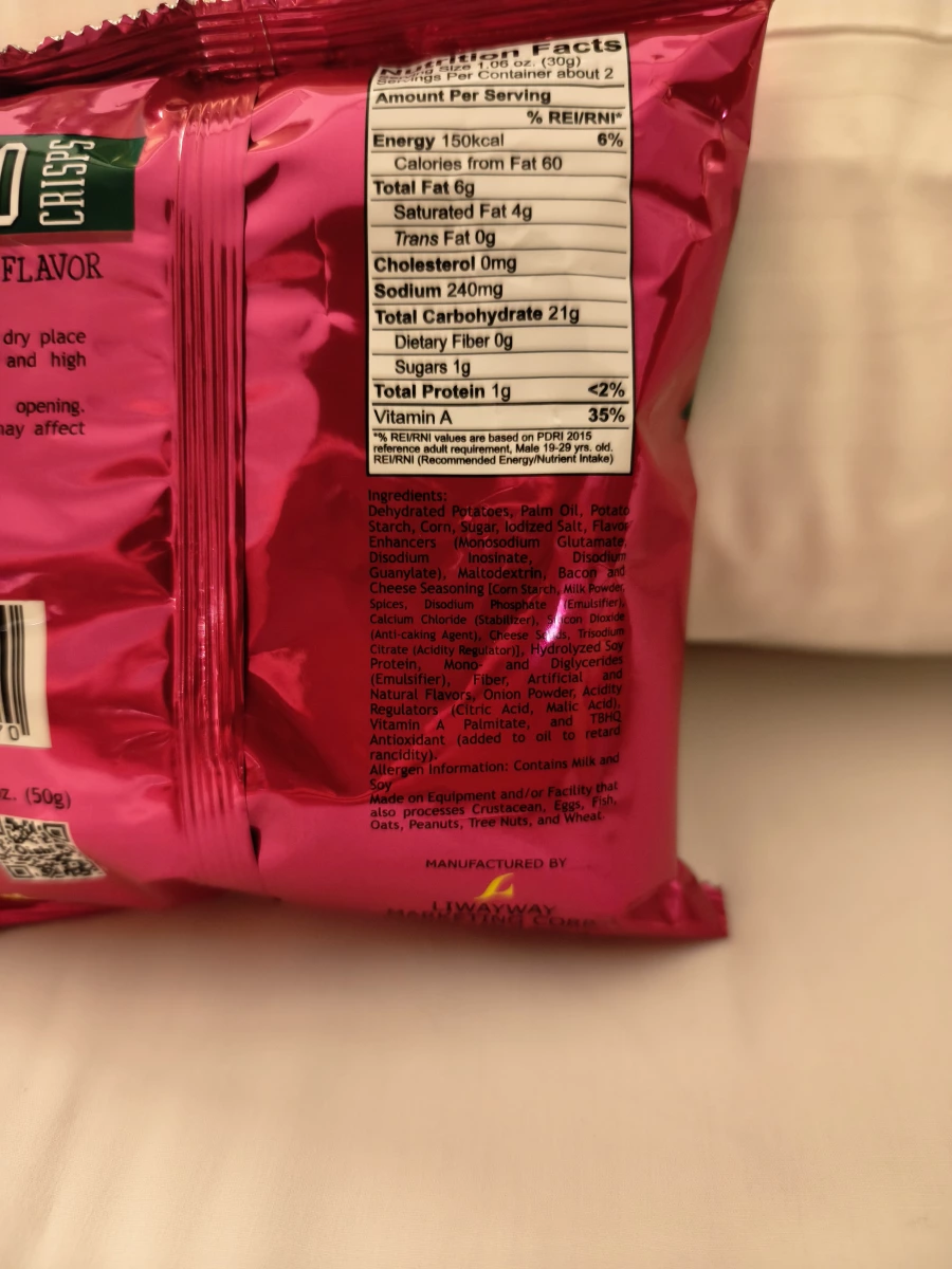 Oishi 培根起司風味馬鈴薯脆片