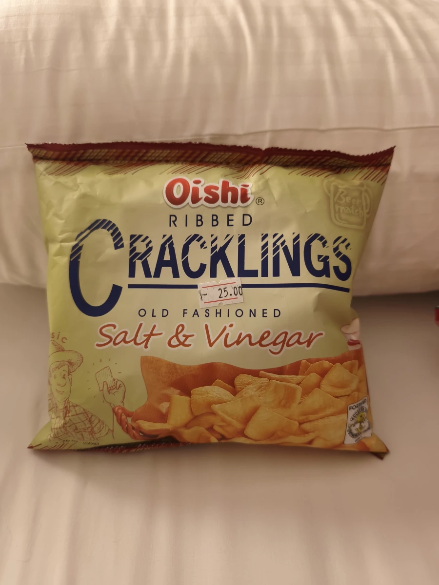 Oishi 經典鹽醋風味波浪脆片 (Oishi Ribbed Cracklings Old Fashioned Salt & Vinegar)