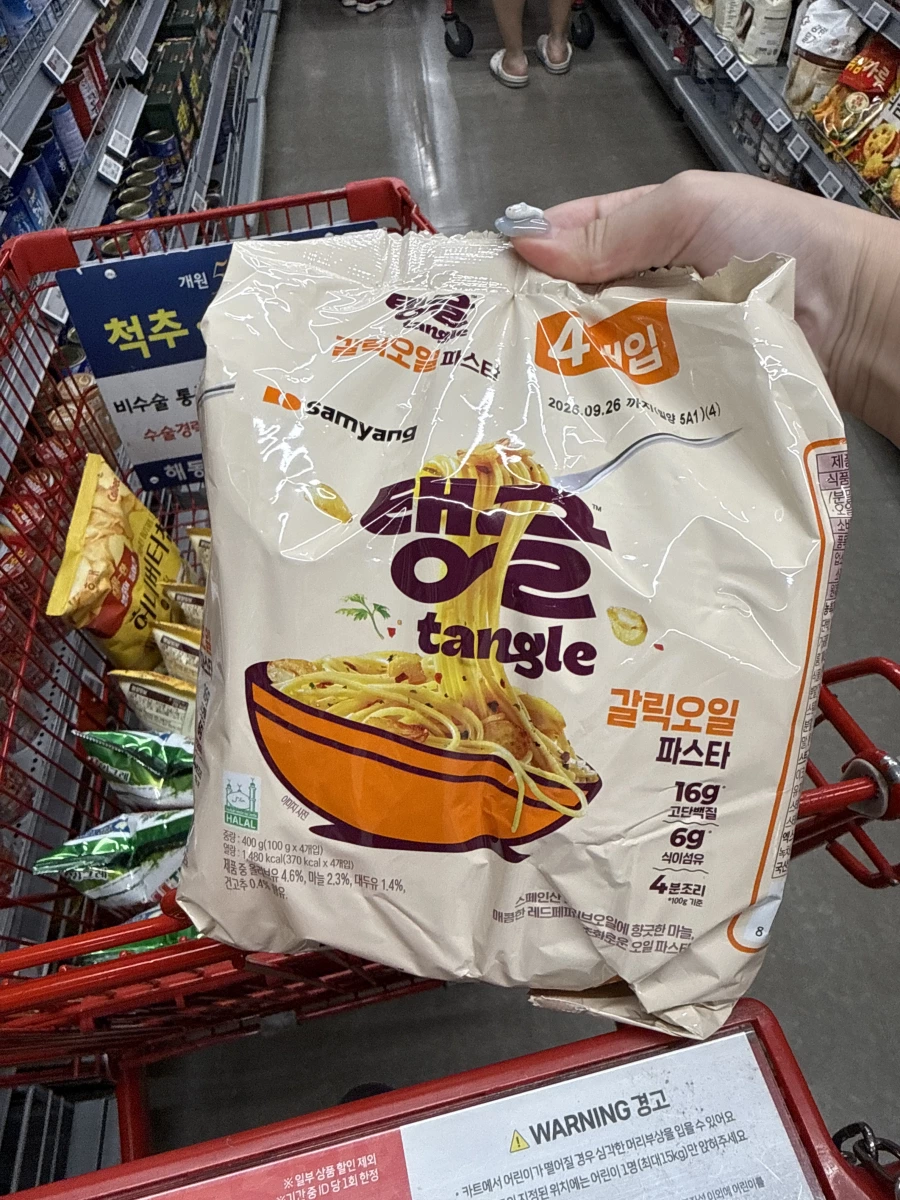 三養 Tangle 蒜油義大利麵、海太蜂蜜奶油洋芋片