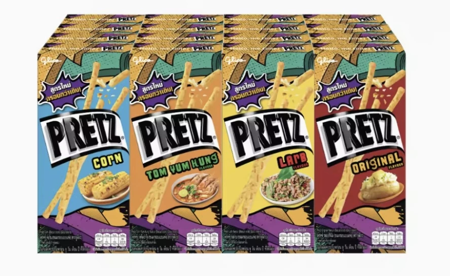 Glico PRETZ 玉米口味餅乾棒、Glico PRETZ 冬蔭功口味餅乾棒等