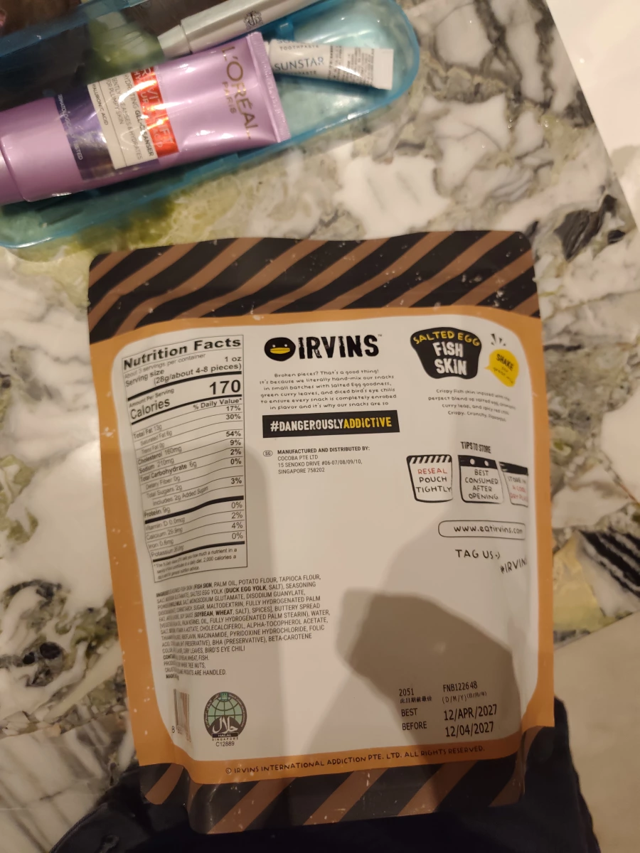 IRVINS 鹹蛋黃魚皮