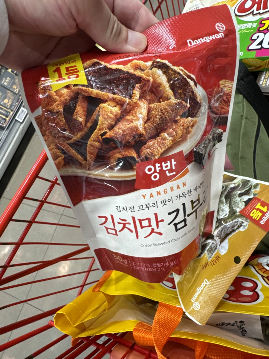 Dongwon Yangban 泡菜味海苔脆片、Dongwon Yangban 海苔脆片（其他口味）