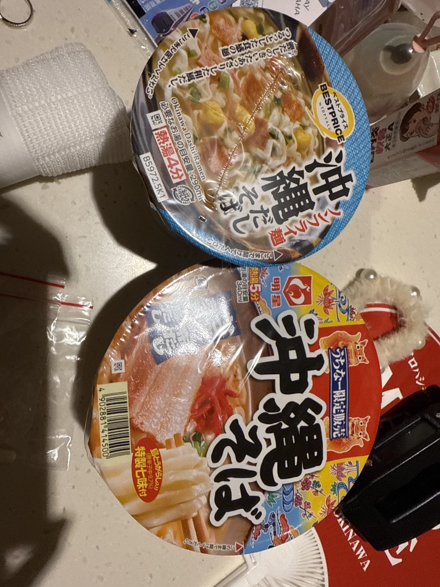 TOPVALU BESTPRICE 沖繩蕎麥麵、明星食品 沖繩蕎麥麵 (沖繩限定)