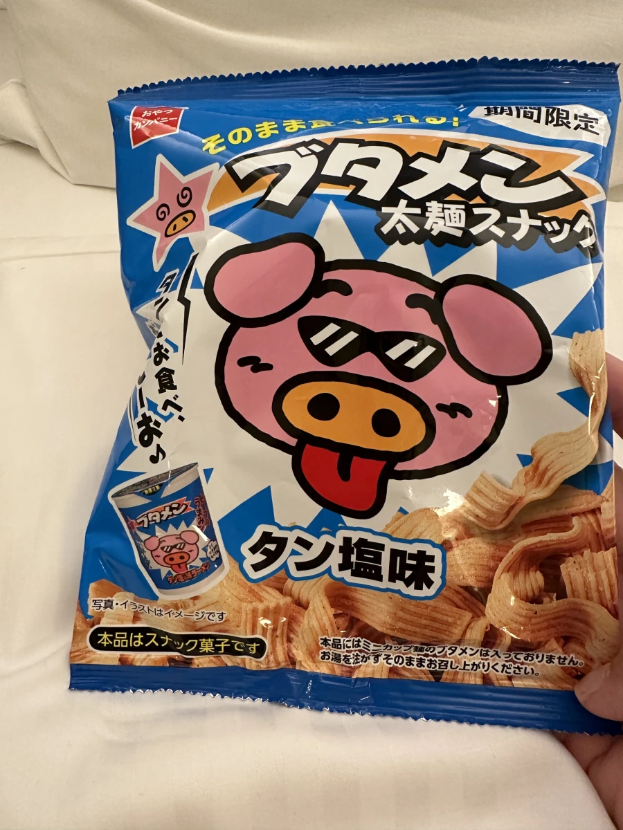 Oyatsu Butamen 寬條零食麵 (牛舌鹽味)