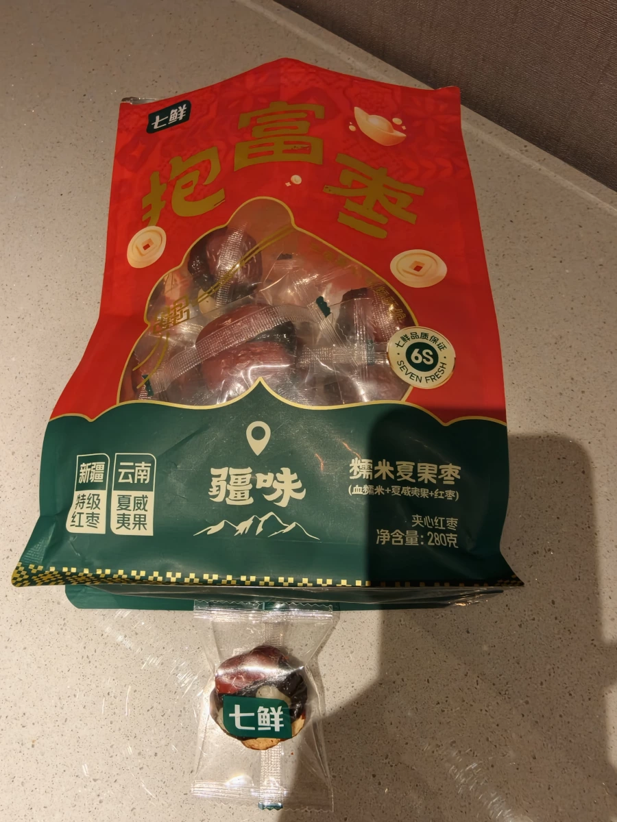 七鮮抱富棗 (糯米夏果棗)