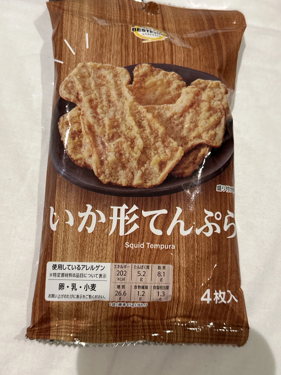 Topvalu 魷魚形天婦羅餅乾