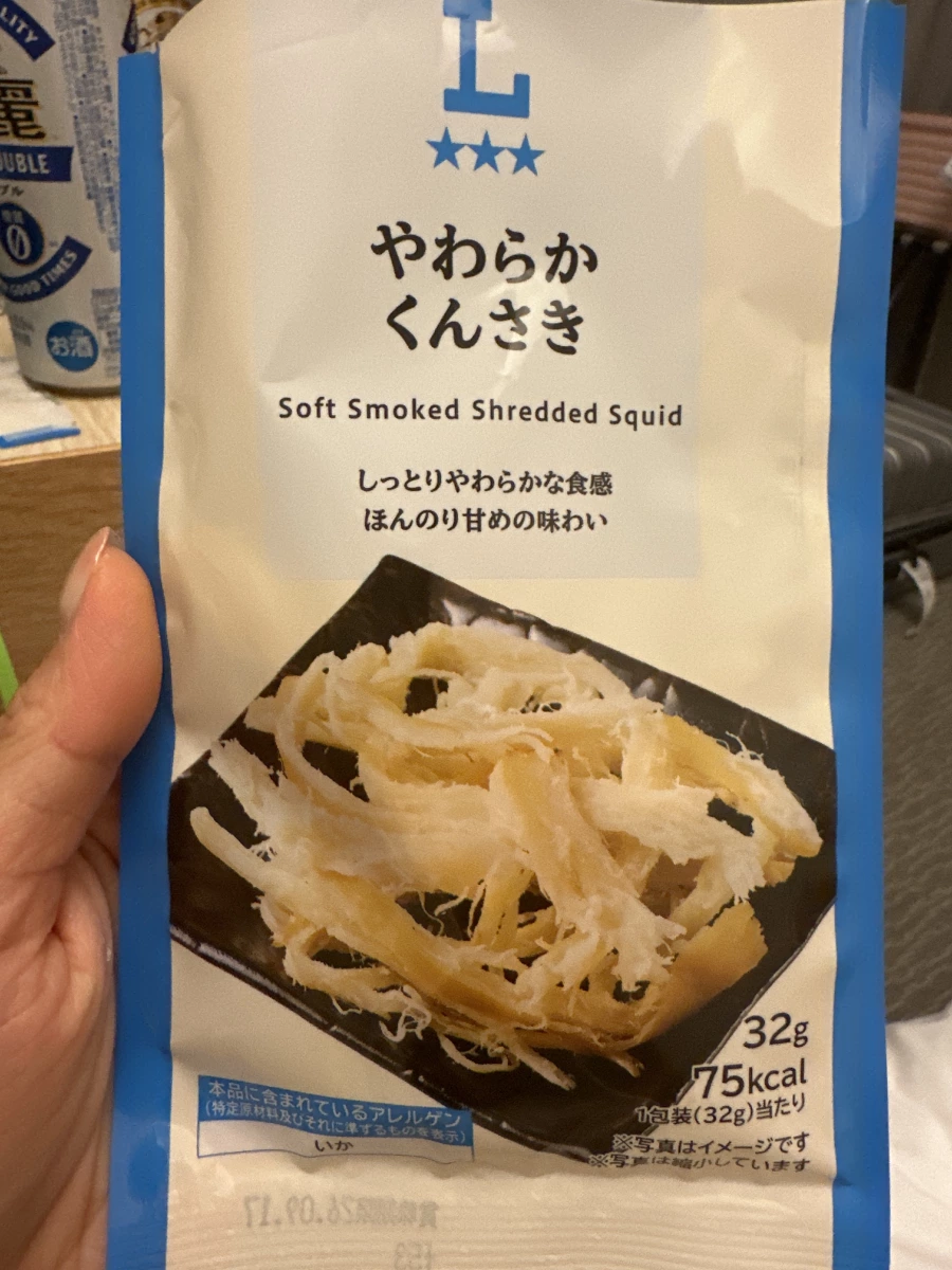 Lawson 燻製軟魷魚絲 (やわらか くんさき)