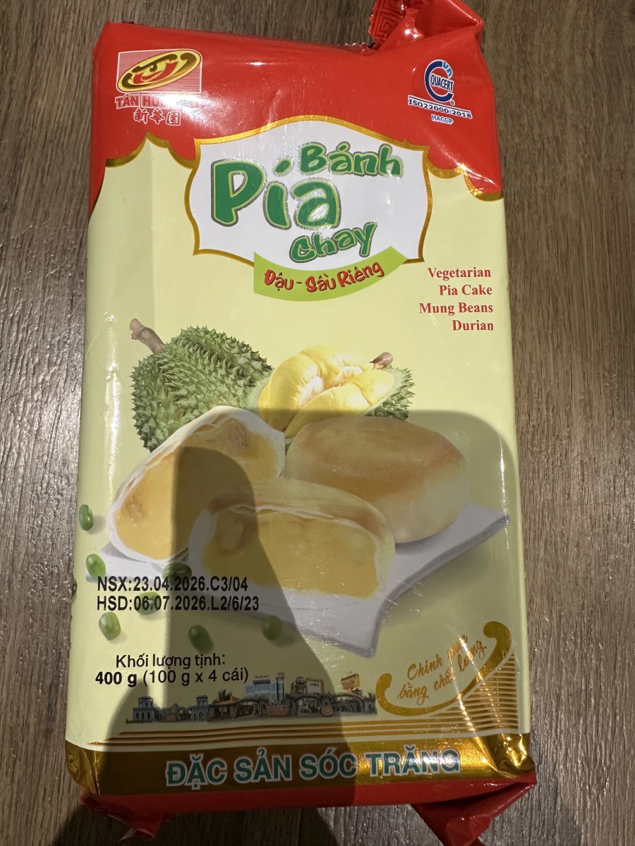 越南新華園素食榴槤綠豆餅 (Bánh Pía Chay)