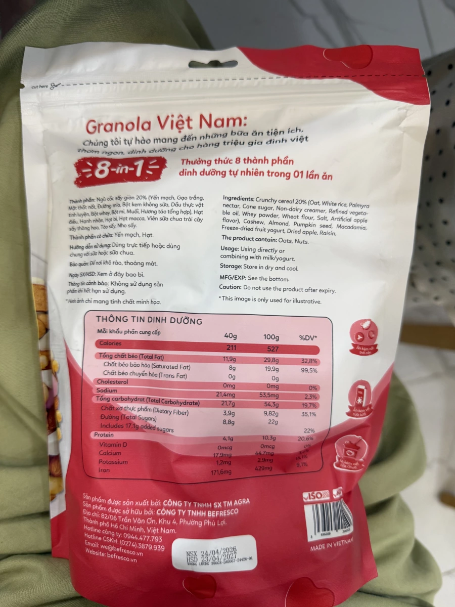 Granola Việt Nam 8-in-1 (越南八合一燕麥堅果)